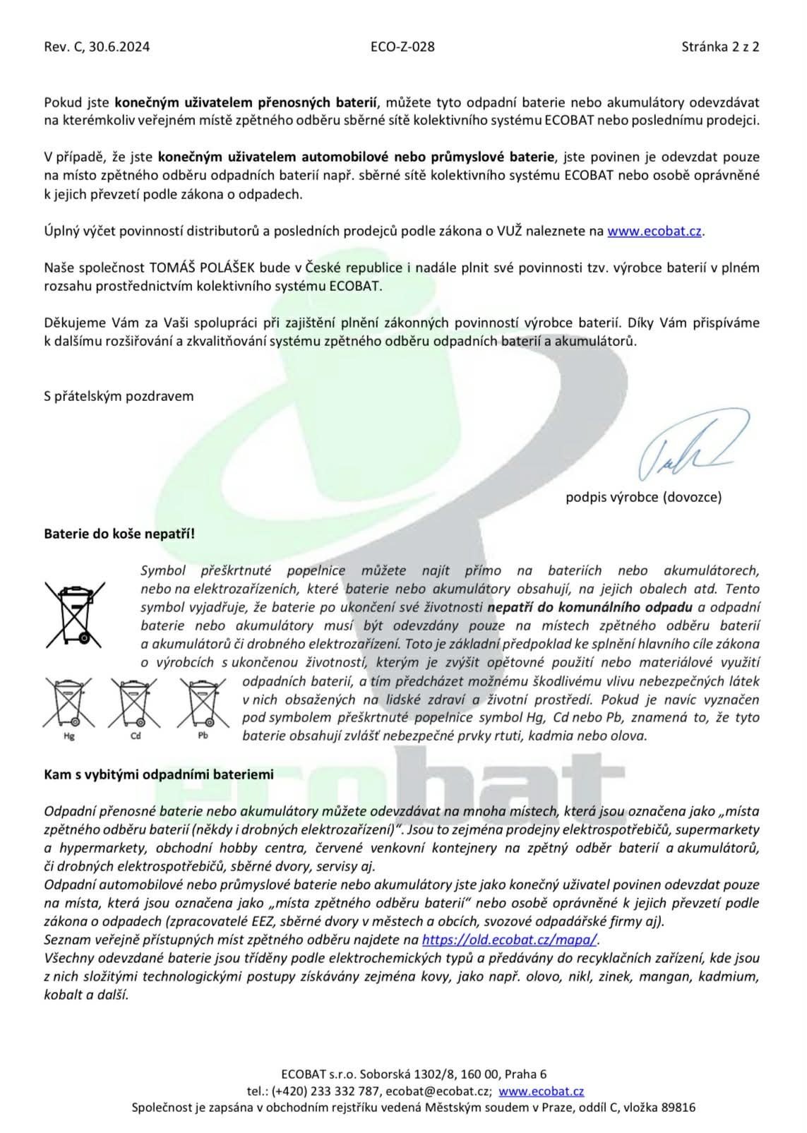 ecobat osvedceni