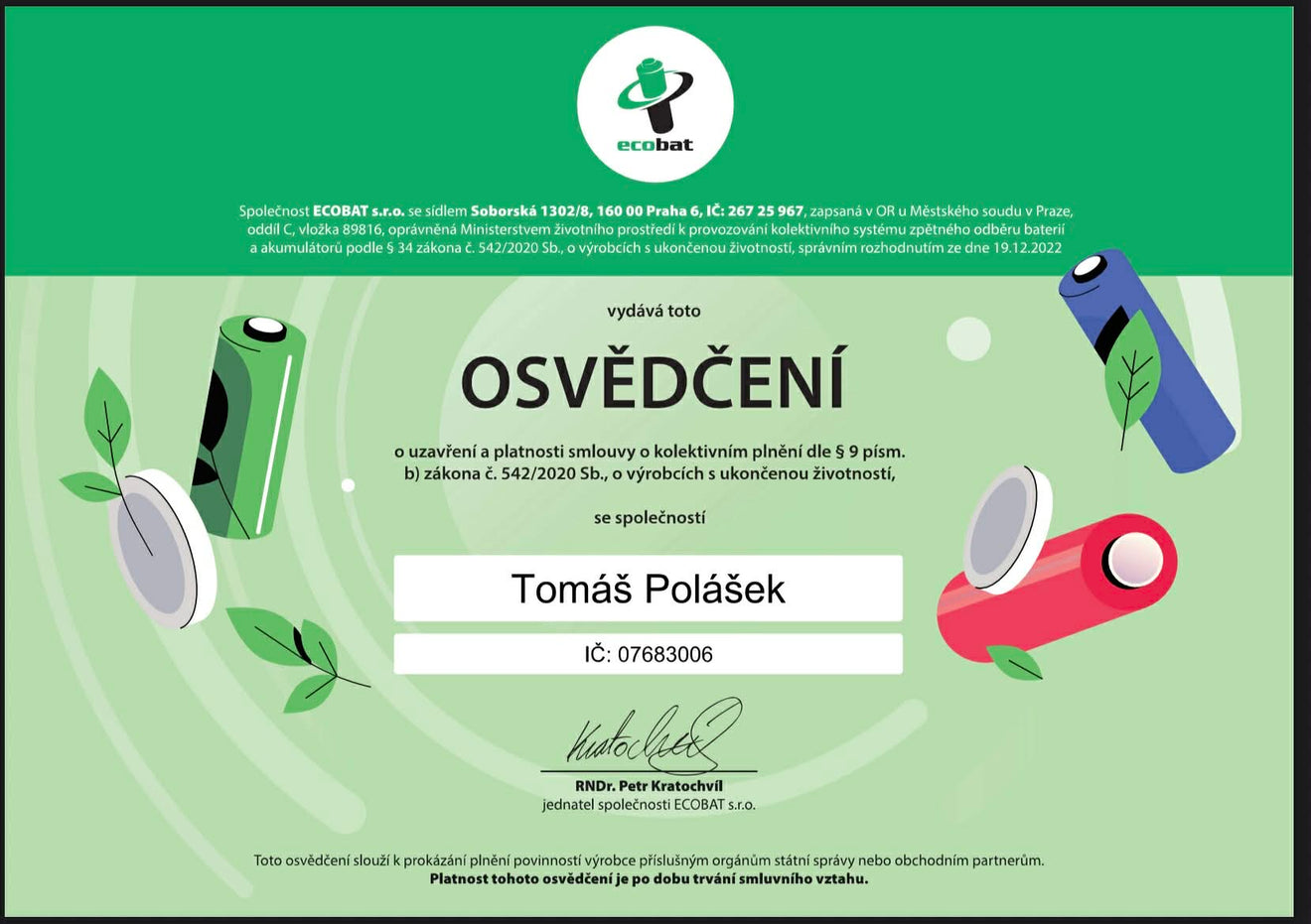 ecobat osvedceni